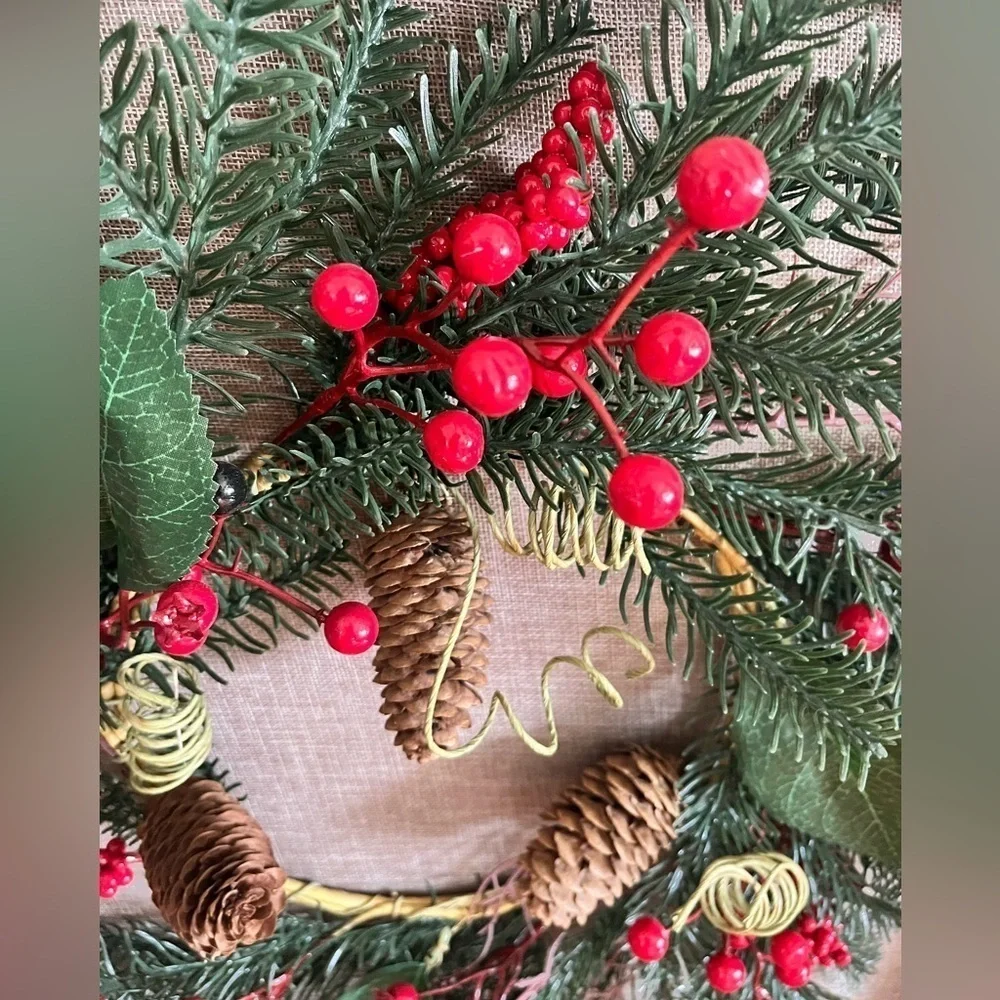 Kirkland’s Distressed Frame Burlap back Wreath wall hanging